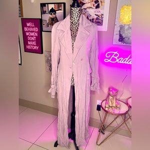 Babaton Purple Trench Coat Size Small